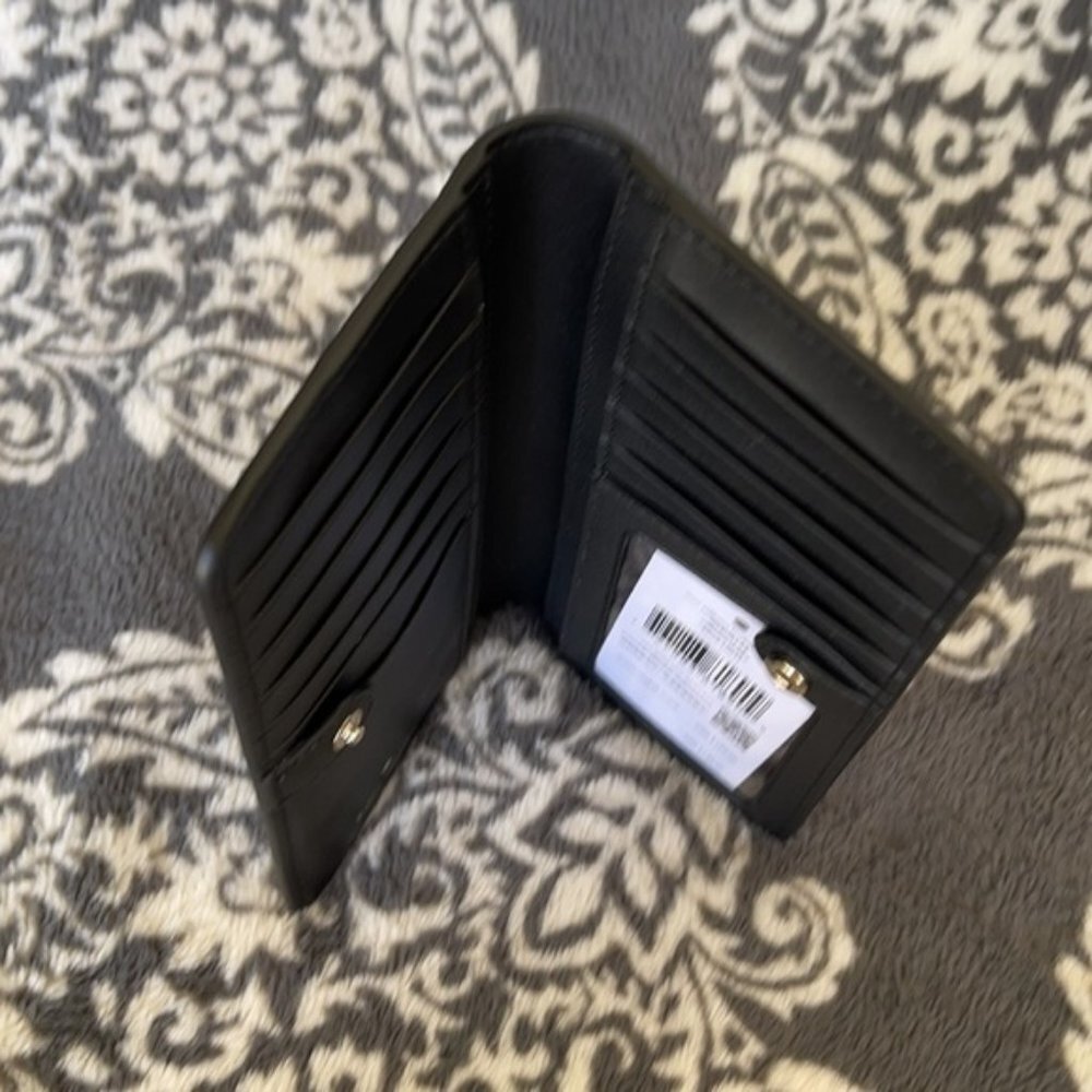 Kate Spade Staci Large Slim Bifold Wallet Black - Picture 12 of 16